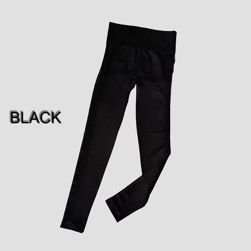 Seamless Leggings Fitness Women Sport High Waist Elastic Solid Yoga Pants Gym Jogging Tummy Control Running Tights Female