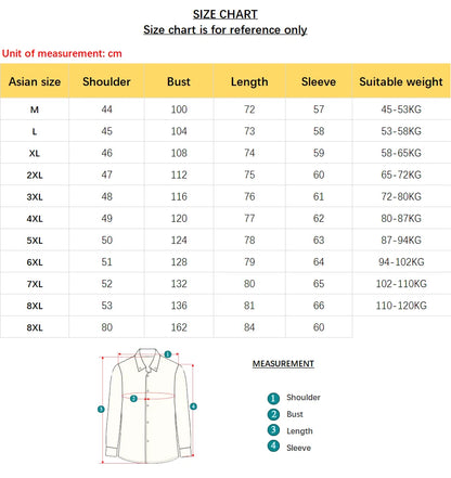 2024 New Plus Size 7XL 8XL Men White Business Shirt Fashion Dress Party Classic Basic Slim Long Sleeve Shirt Brand Clothes