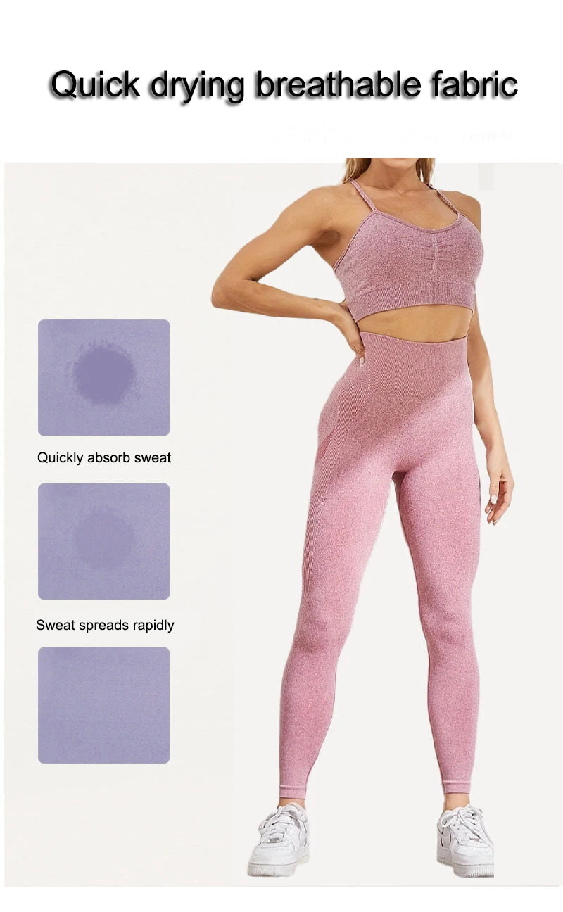 Seamless Leggings Fitness Women Sport High Waist Elastic Solid Yoga Pants Gym Jogging Tummy Control Running Tights Female