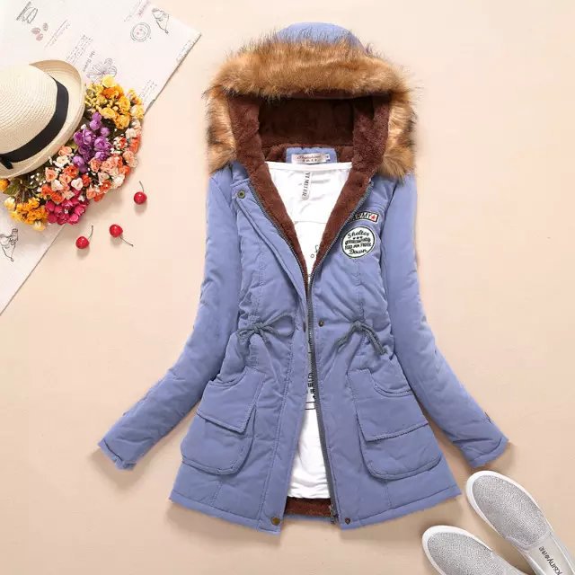 2024 New Autumn Winter Women Cotton Jacket Padded Casual Slim Coat Emboridery Hooded Parkas Wadded Warm Overcoat